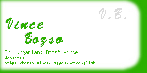 vince bozso business card